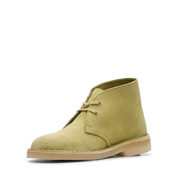 Clarks Womens Desert Boot Ankle Boots Khaki | UK-8471092